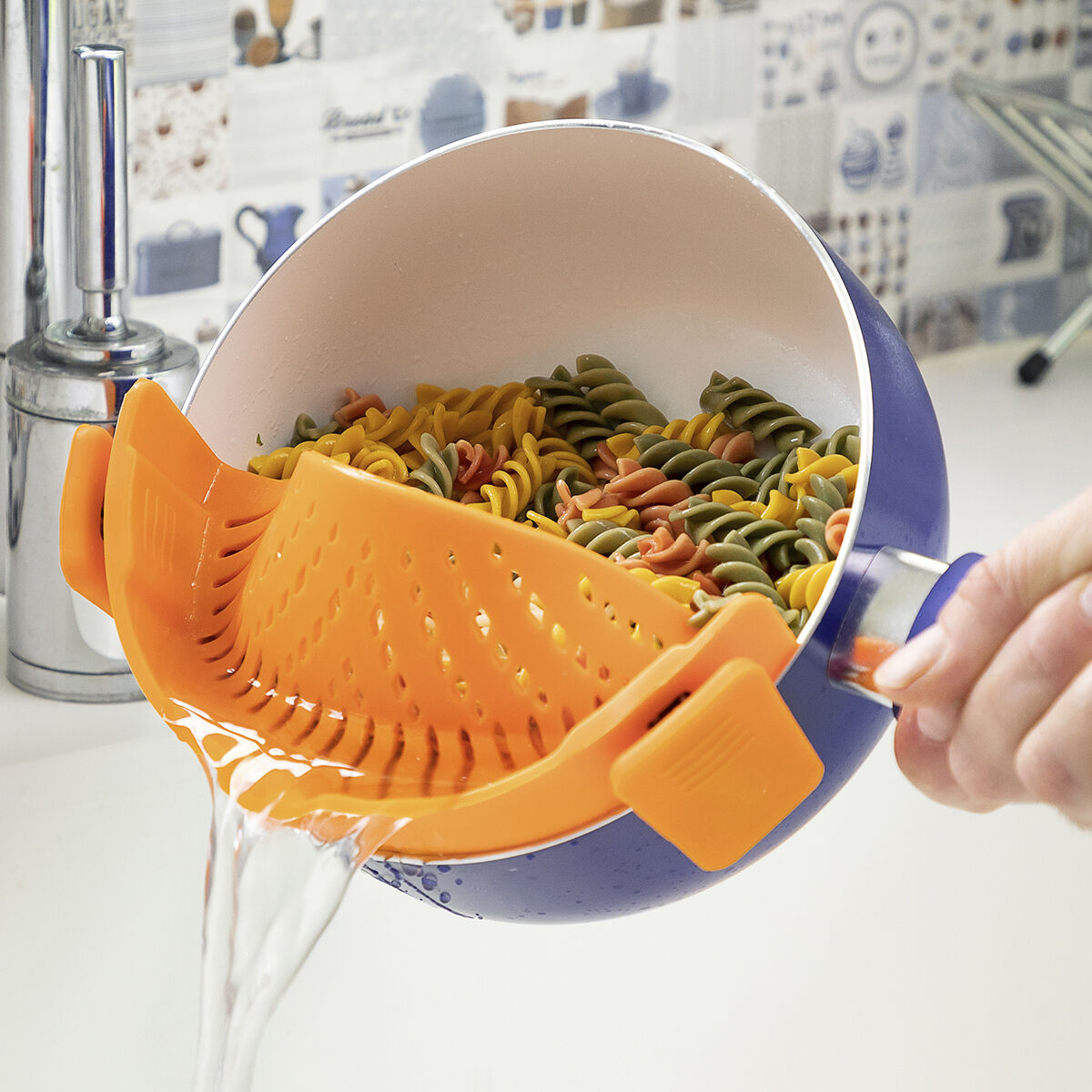 Silikon durkslag Pastrainer InnovaGoods - 20