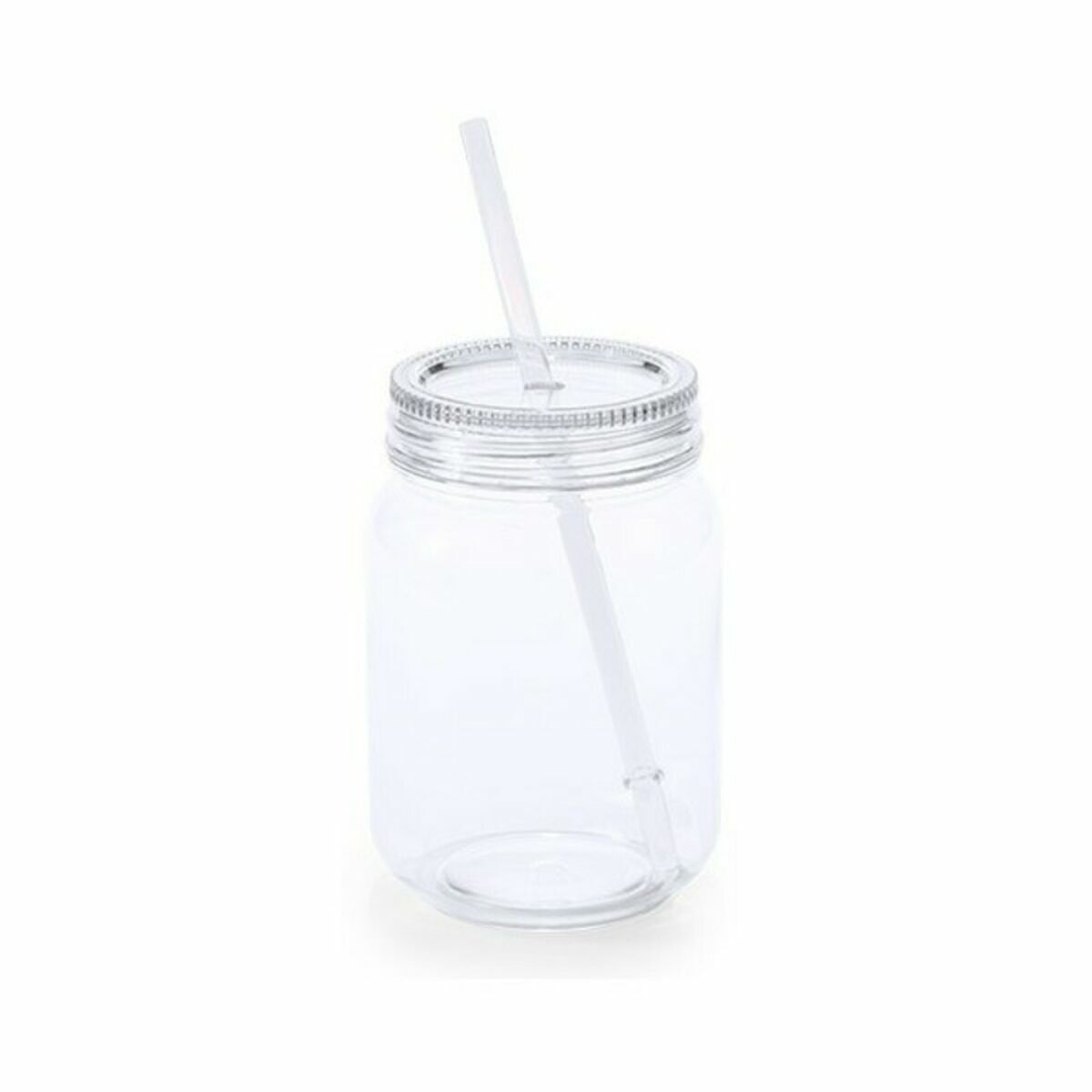 Krus med Skruvlock och Sugrör Vintage Coconut 144820 (600 ml) (50 antal), Färg: Transparent - 3