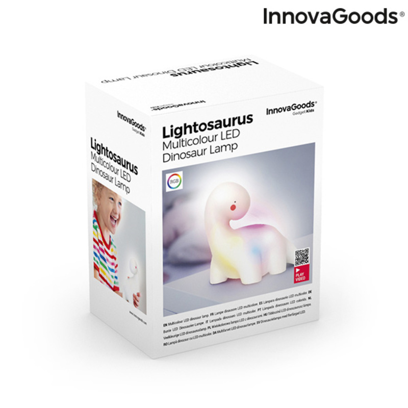 Flerfärgad dinosaurielampa med LED Lightosaurus InnovaGoods - 7