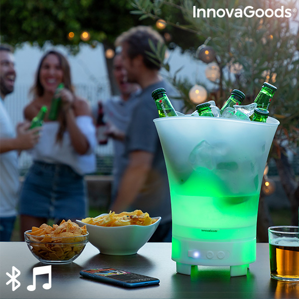 LED-hink med återuppladdningsbar högtalare Sonice InnovaGoods