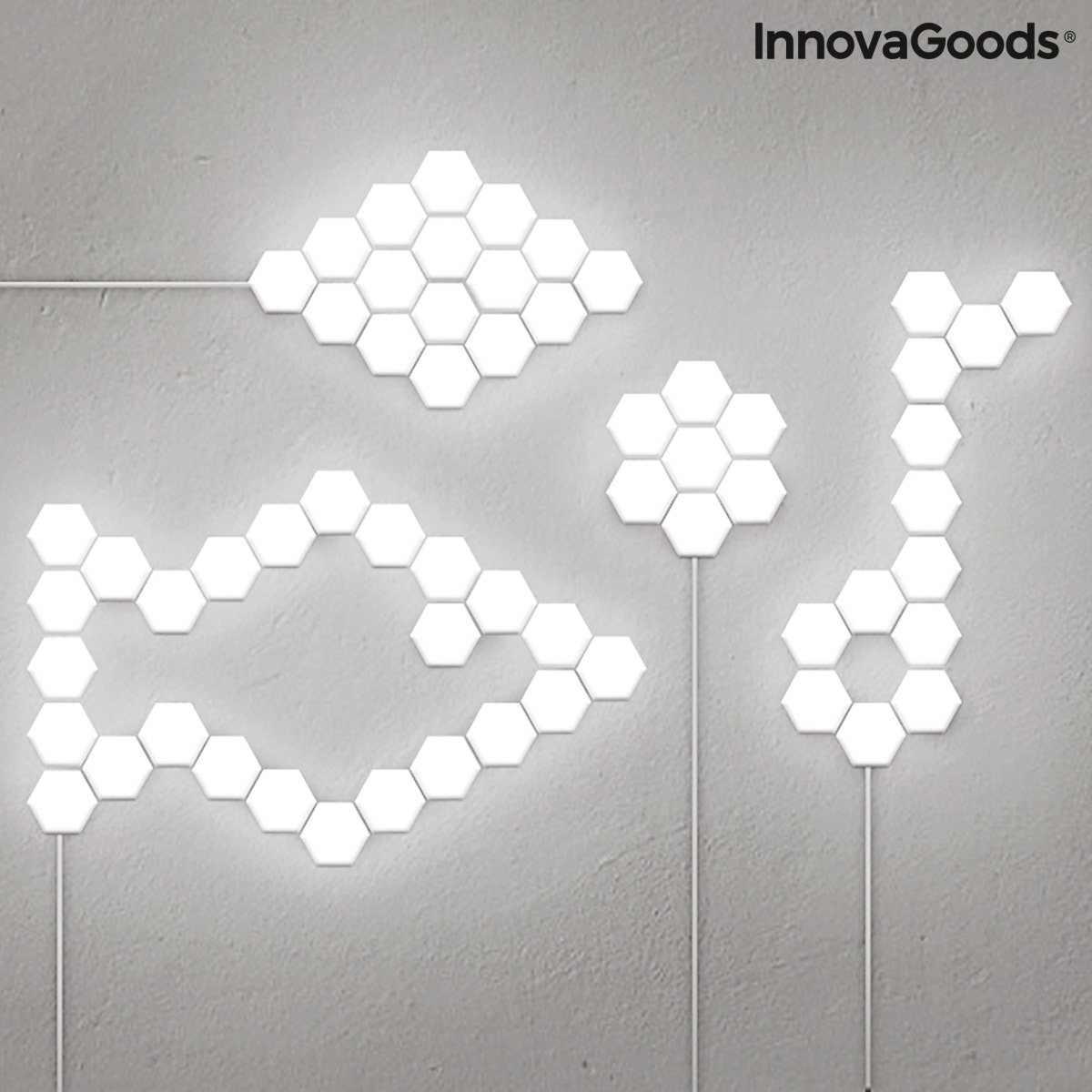 Set med anpassningsbara magnetiska och taktila LED-paneler Tilight InnovaGoods (3 St) - 15