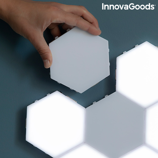Set med anpassningsbara magnetiska och taktila LED-paneler Tilight InnovaGoods (3 St) - 8