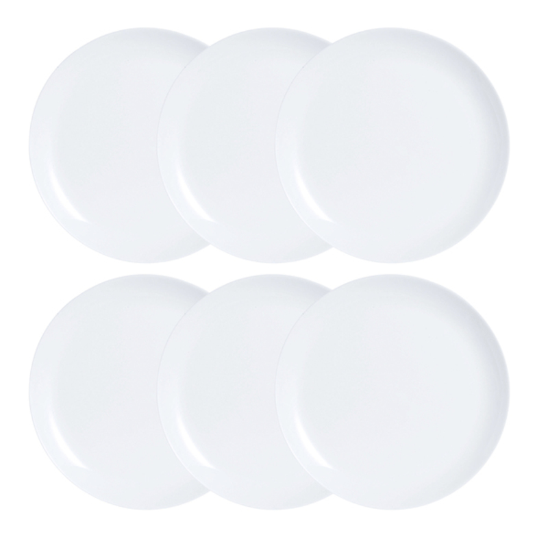Tallriksset Luminarc Diwali 6 pcs Vit Glas - 6