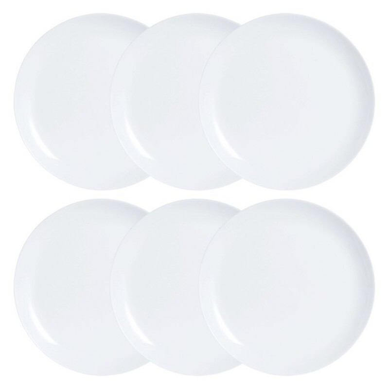 Tallriksset Luminarc Diwali 6 pcs Vit Glas - 8