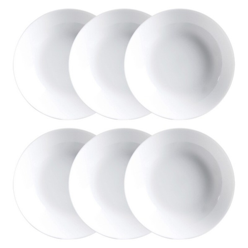 Tallriksset Luminarc Diwali 6 pcs Vit Glas - 9