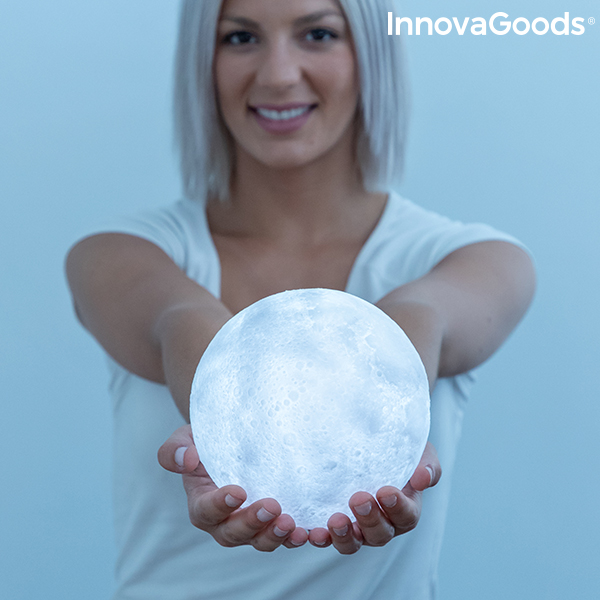 Uppladdningsbara LED-Lampan Måne Moondy InnovaGoods - 7