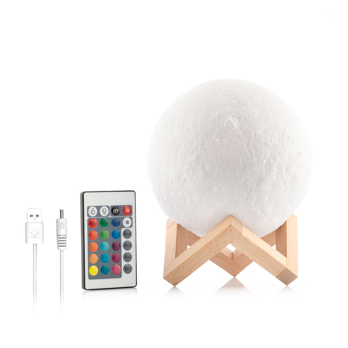 Uppladdningsbara LED-Lampan Måne Moondy InnovaGoods - 11