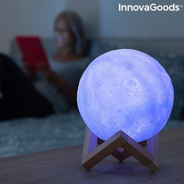 Uppladdningsbara LED-Lampan Måne Moondy InnovaGoods - 8