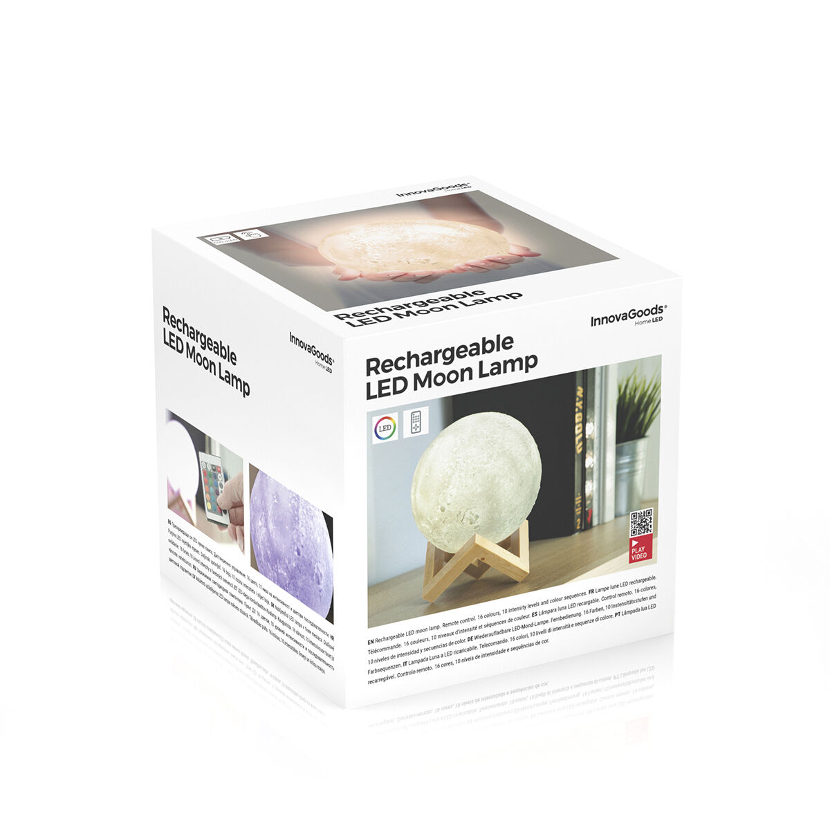 Uppladdningsbara LED-Lampan Måne Moondy InnovaGoods - 10