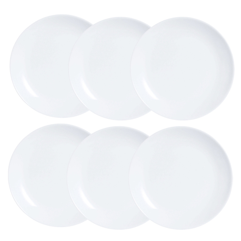 Tallriksset Luminarc Diwali 6 pcs Vit Glas 19 cm - 12