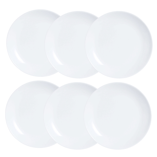 Tallriksset Luminarc Diwali 6 pcs Vit Glas 19 cm - 6