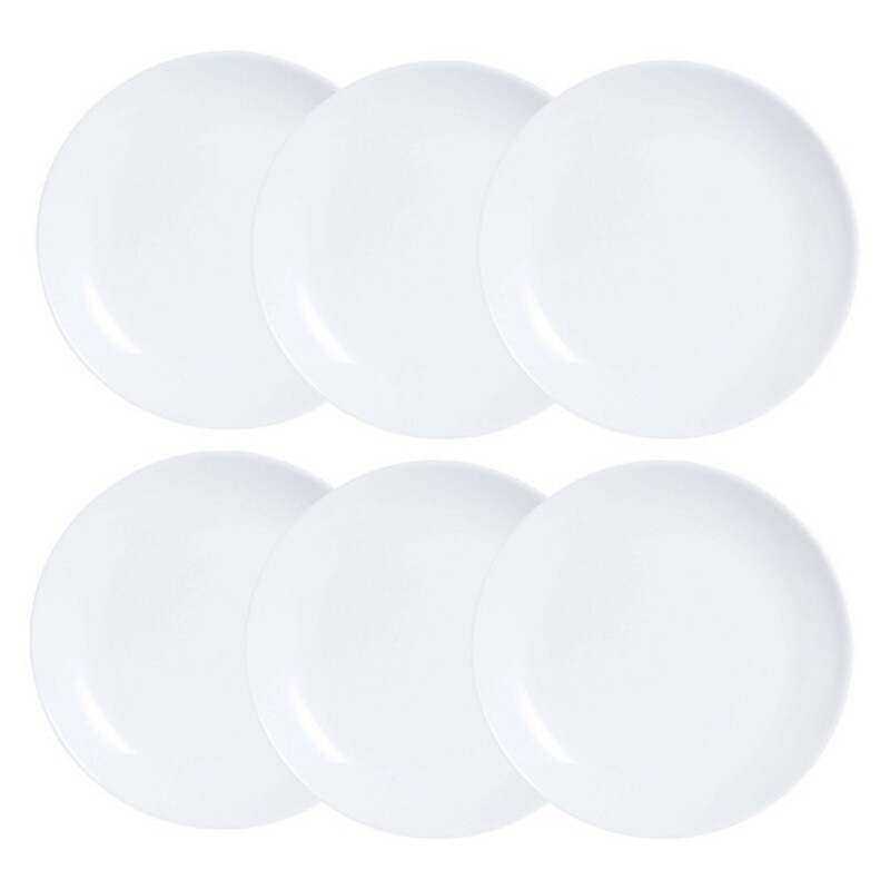 Tallriksset Luminarc Diwali 6 pcs Vit Glas 19 cm - 9