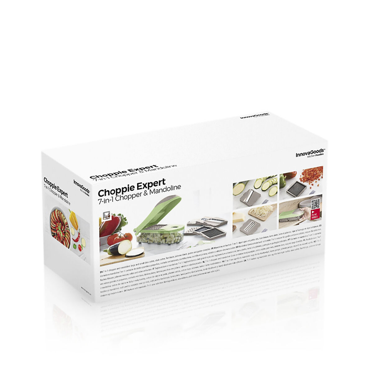Grönsaksskärare, rivjärn och mandolin med 7 funktioner i 1, med recept och tillbehör Choppie Expert InnovaGoods - 10