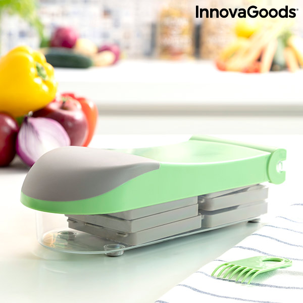Grönsaksskärare, rivjärn och mandolin med 7 funktioner i 1, med recept och tillbehör Choppie Expert InnovaGoods - 5
