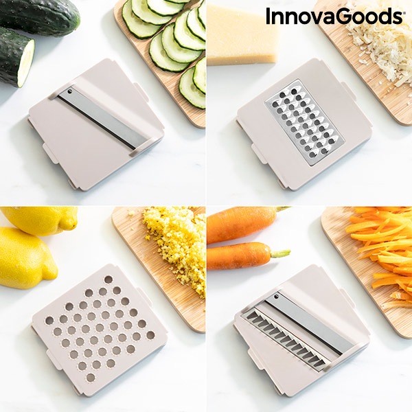 Grönsaksskärare, rivjärn och mandolin med 7 funktioner i 1, med recept och tillbehör Choppie Expert InnovaGoods - 6