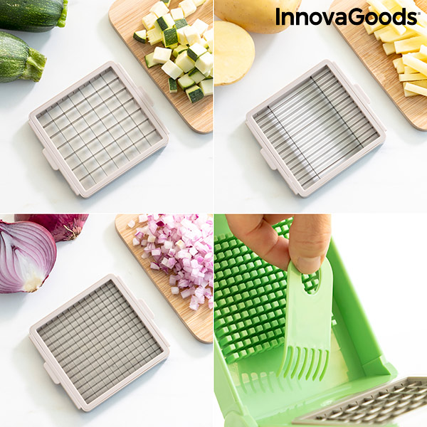 Grönsaksskärare, rivjärn och mandolin med 7 funktioner i 1, med recept och tillbehör Choppie Expert InnovaGoods - 7