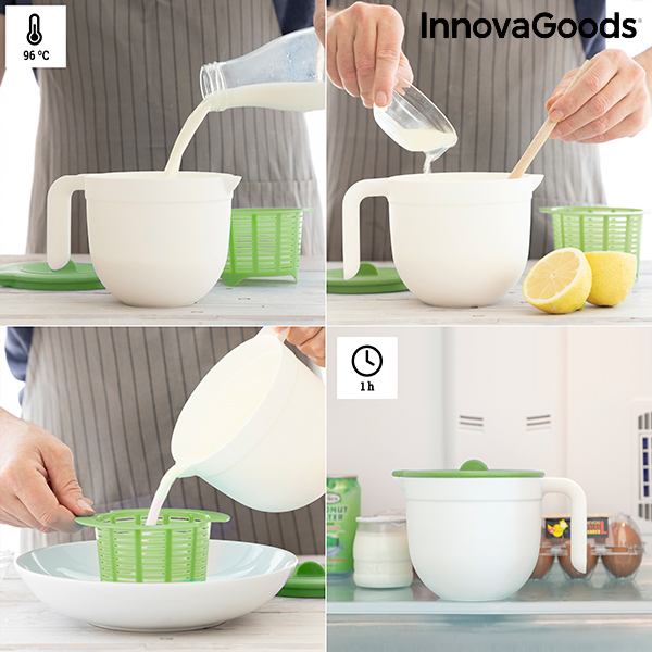 Form för att tilverka färskost. Beskrivning och recept medföljer. Freashy InnovaGoods - 6