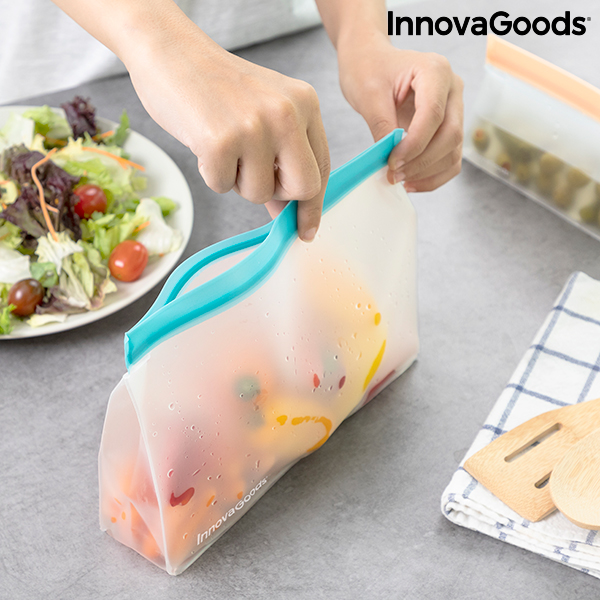 Set med återanvändningsbara hermetiskt förslutna påsar Zags InnovaGoods 6 Delar - 6