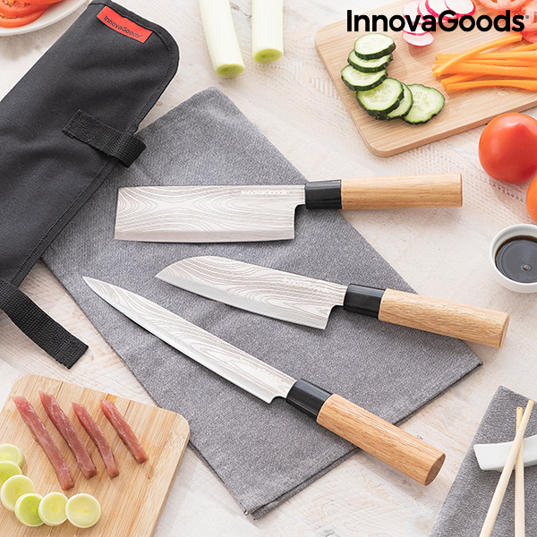 Set med knivar med professionell väska Damas·Q InnovaGoods - 4