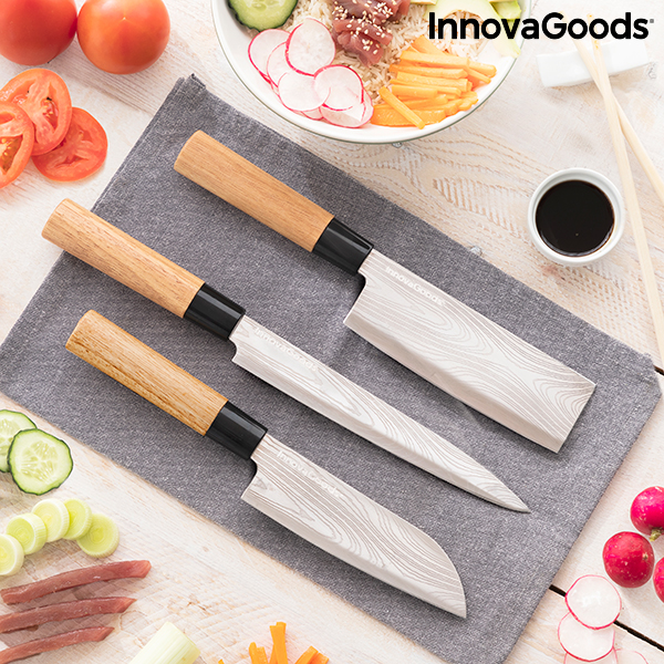 Set med knivar med professionell väska Damas·Q InnovaGoods