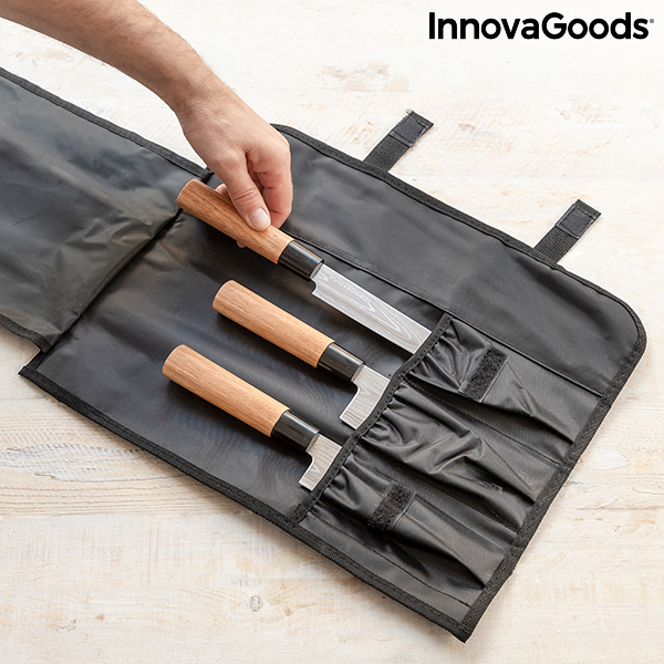Set med knivar med professionell väska Damas·Q InnovaGoods - 5