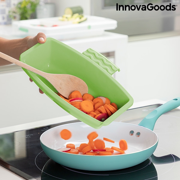 Utdragbar skärbräda 3-i-1 med fack, behållare och bottenventil PractiCut InnovaGoods - 14