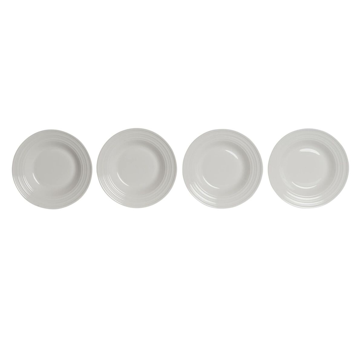Djup tallrik DKD Home Decor Vit Porslin 20 x 20 x 3 cm - 2