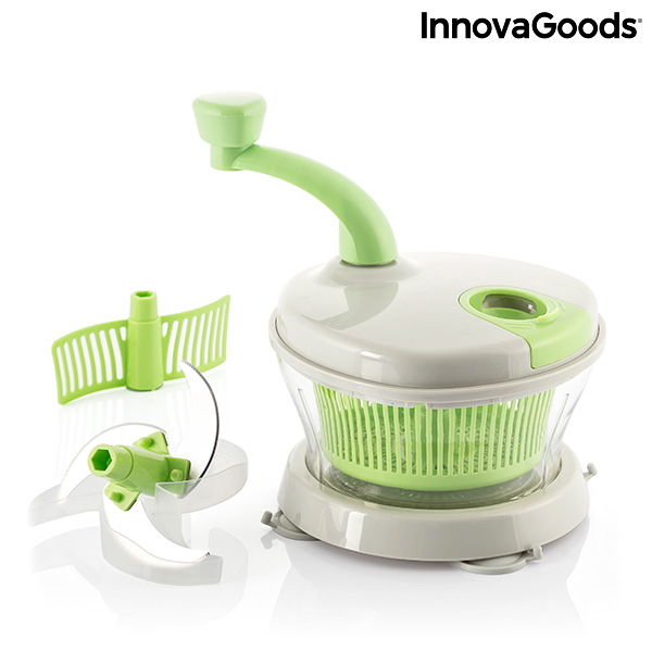 Manuell slunga, hackare och mixer med tillbehör och recept 4-i-1 Chopix InnovaGoods - 4