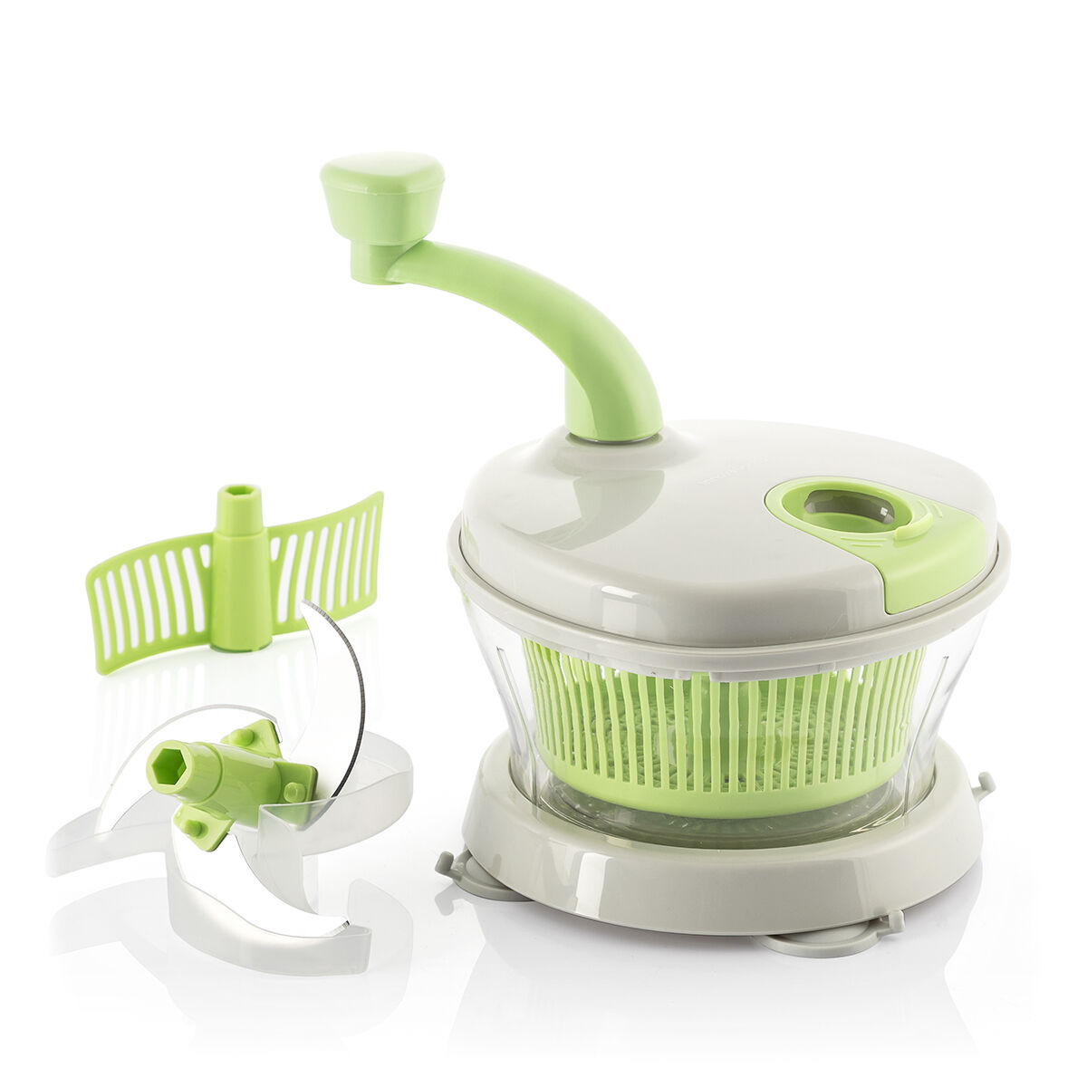 Manuell slunga, hackare och mixer med tillbehör och recept 4-i-1 Chopix InnovaGoods - 12