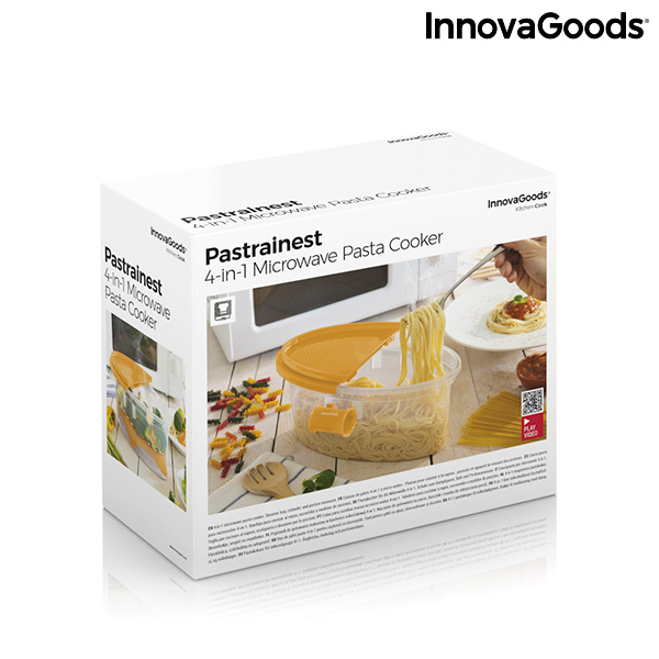 4-i-1 pastakokare för mikrovågsugn med tillbehör och recept Pastrainest InnovaGoods - 2