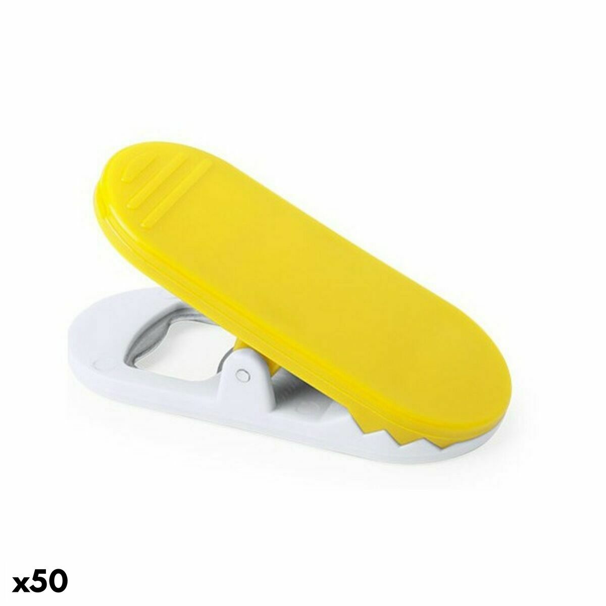 Magnetisk klämma med öppnare 144894 Dvobarvna (50 antal), Färg: Gul