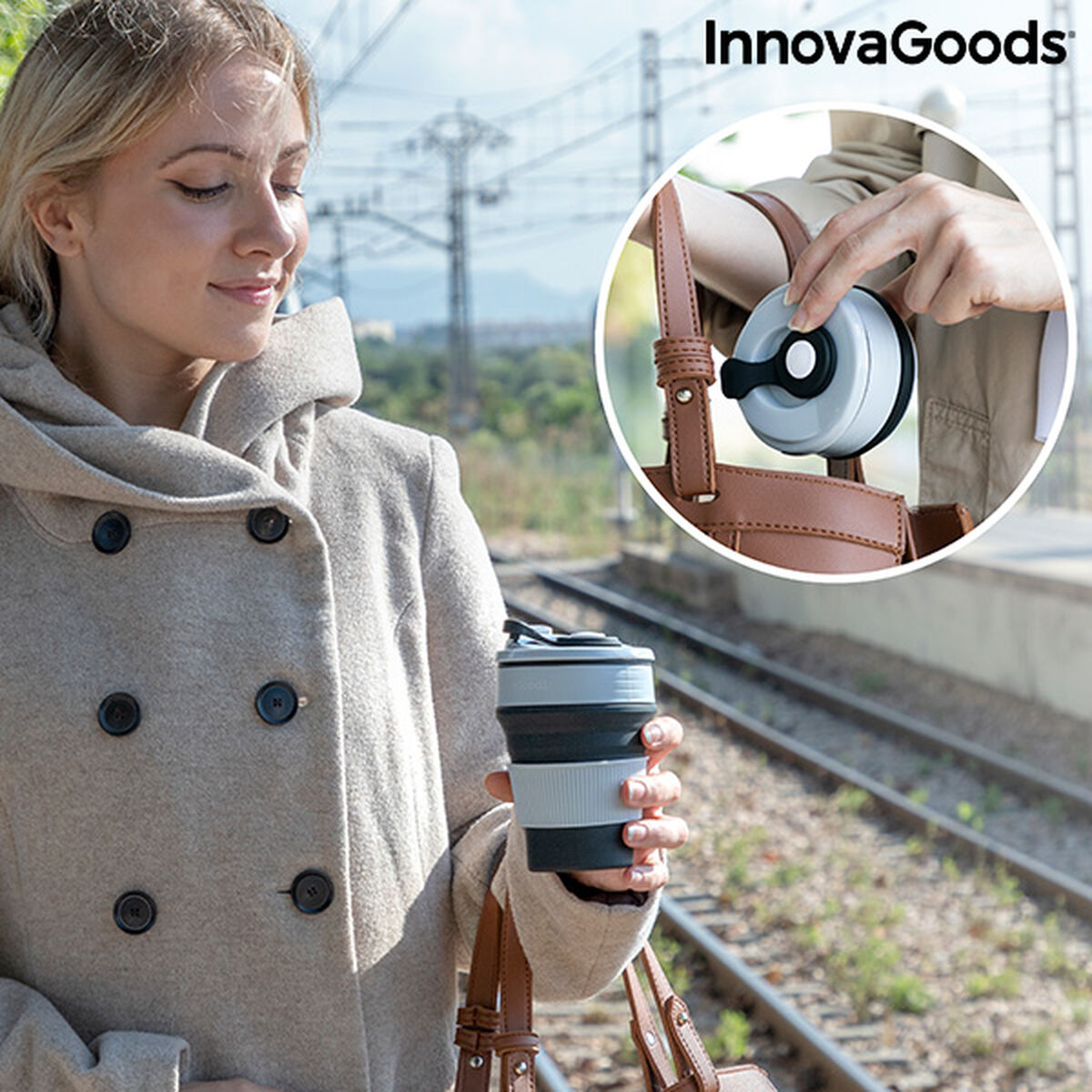 Fällbar silikonkopp Flahsie InnovaGoods - 9