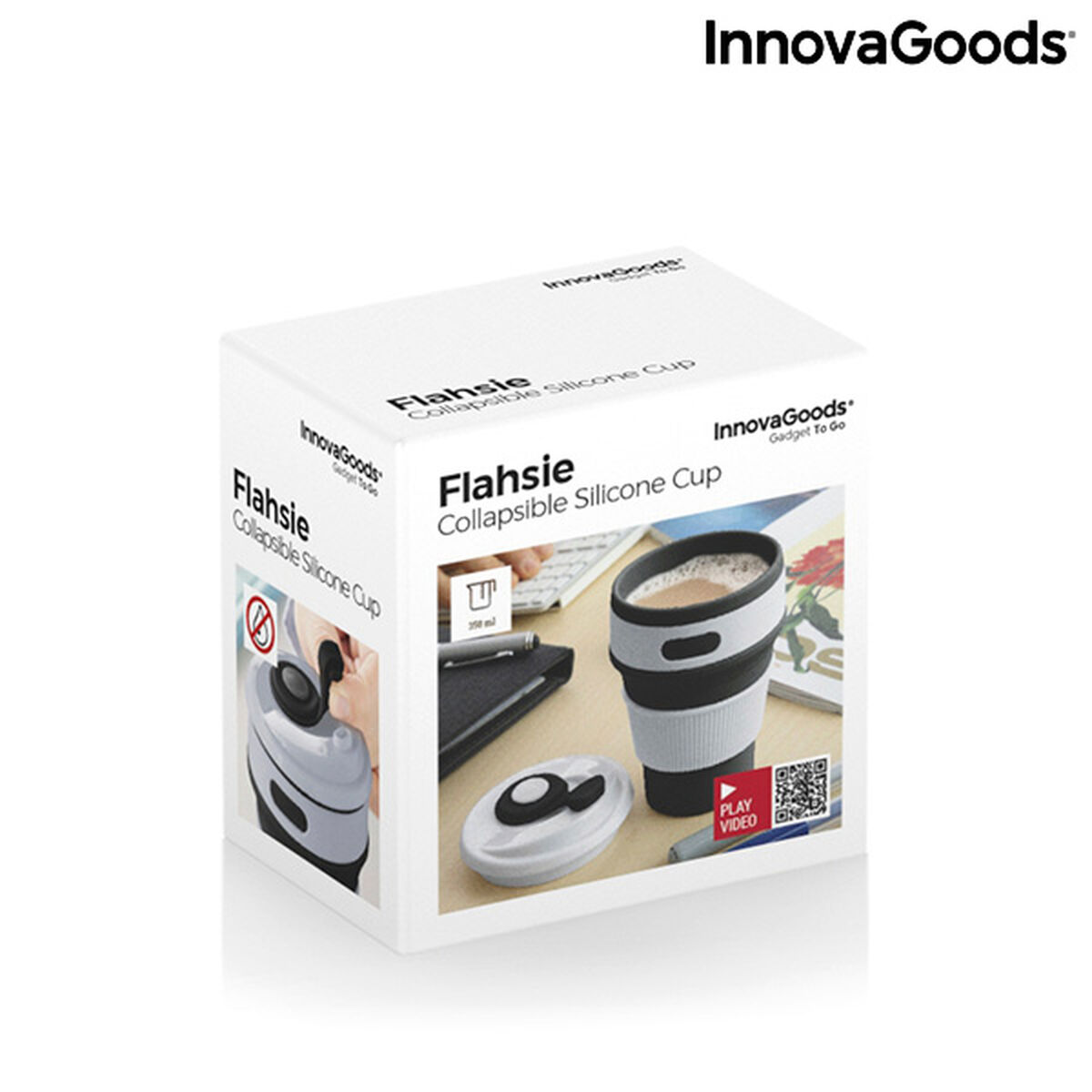 Fällbar silikonkopp Flahsie InnovaGoods - 10