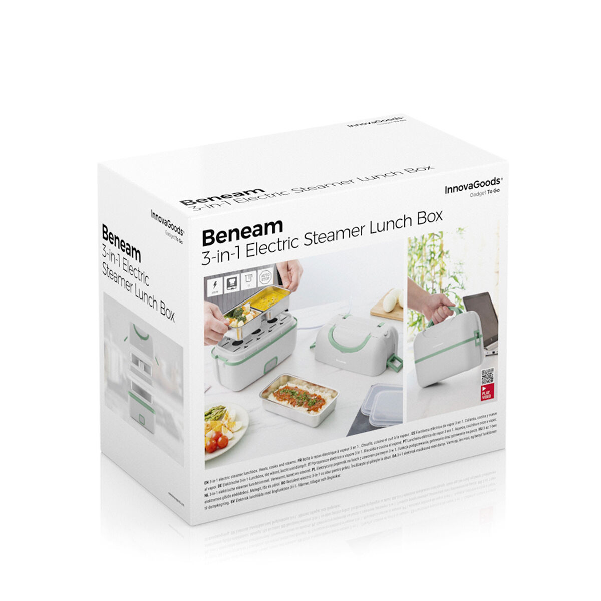 Elektrisk ånglunchlåda med recept 3-i-1 Beneam InnovaGoods - 10