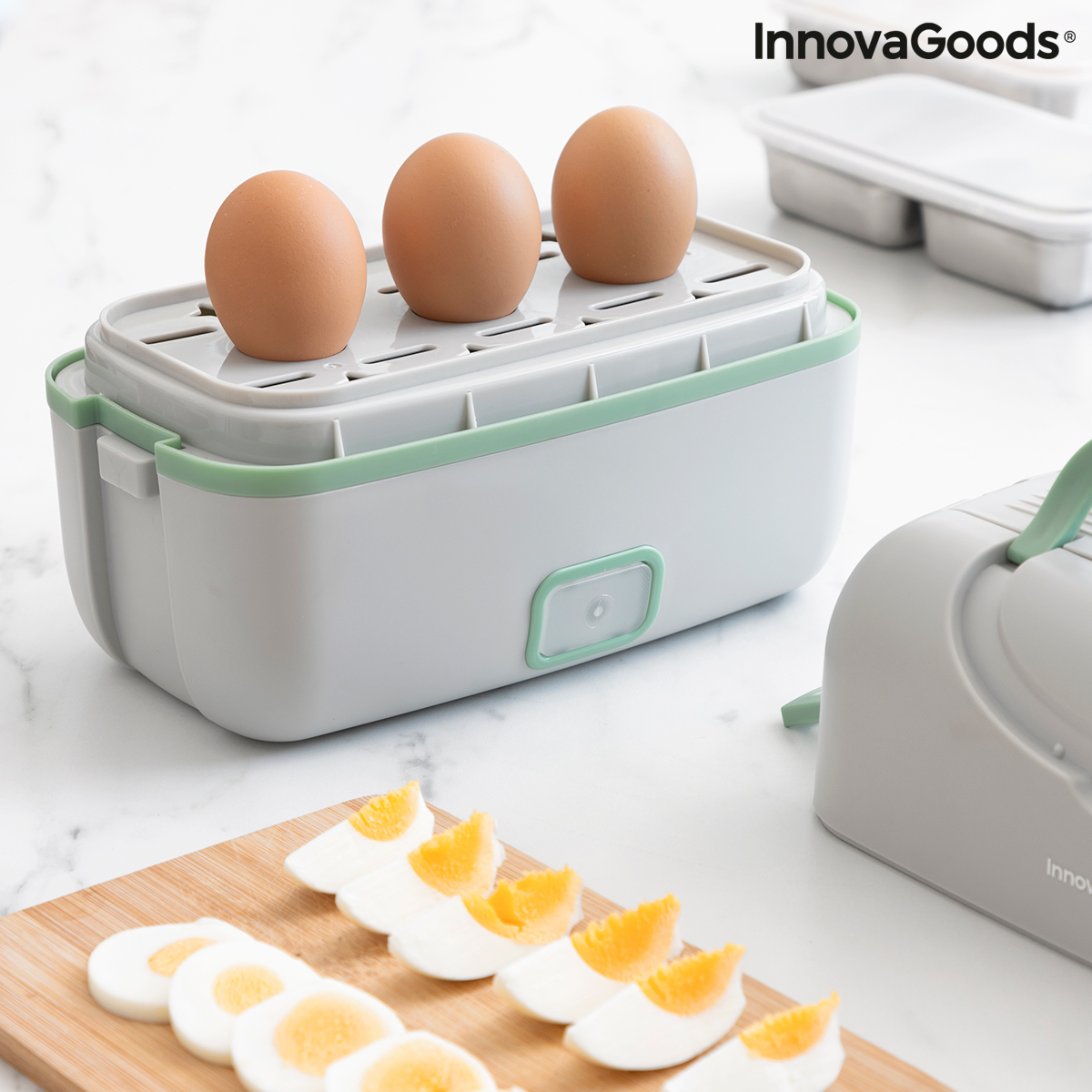 Elektrisk ånglunchlåda med recept 3-i-1 Beneam InnovaGoods - 8