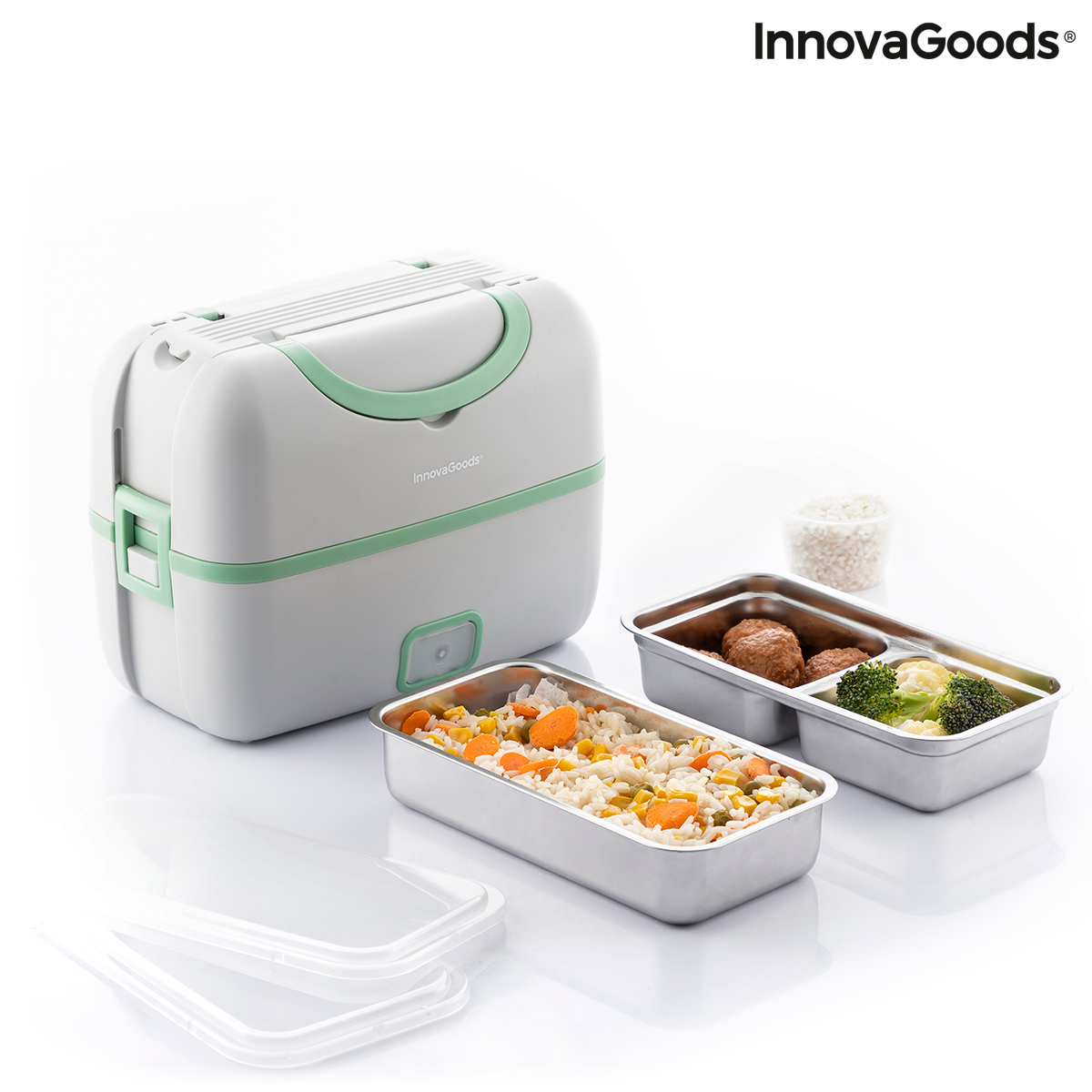 Elektrisk ånglunchlåda med recept 3-i-1 Beneam InnovaGoods - 6