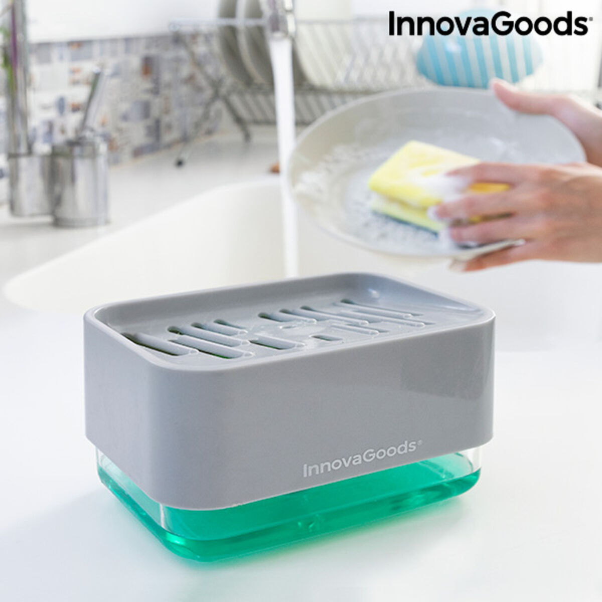 Diskmedelspump 2-i-1 Pushoap InnovaGoods - 9