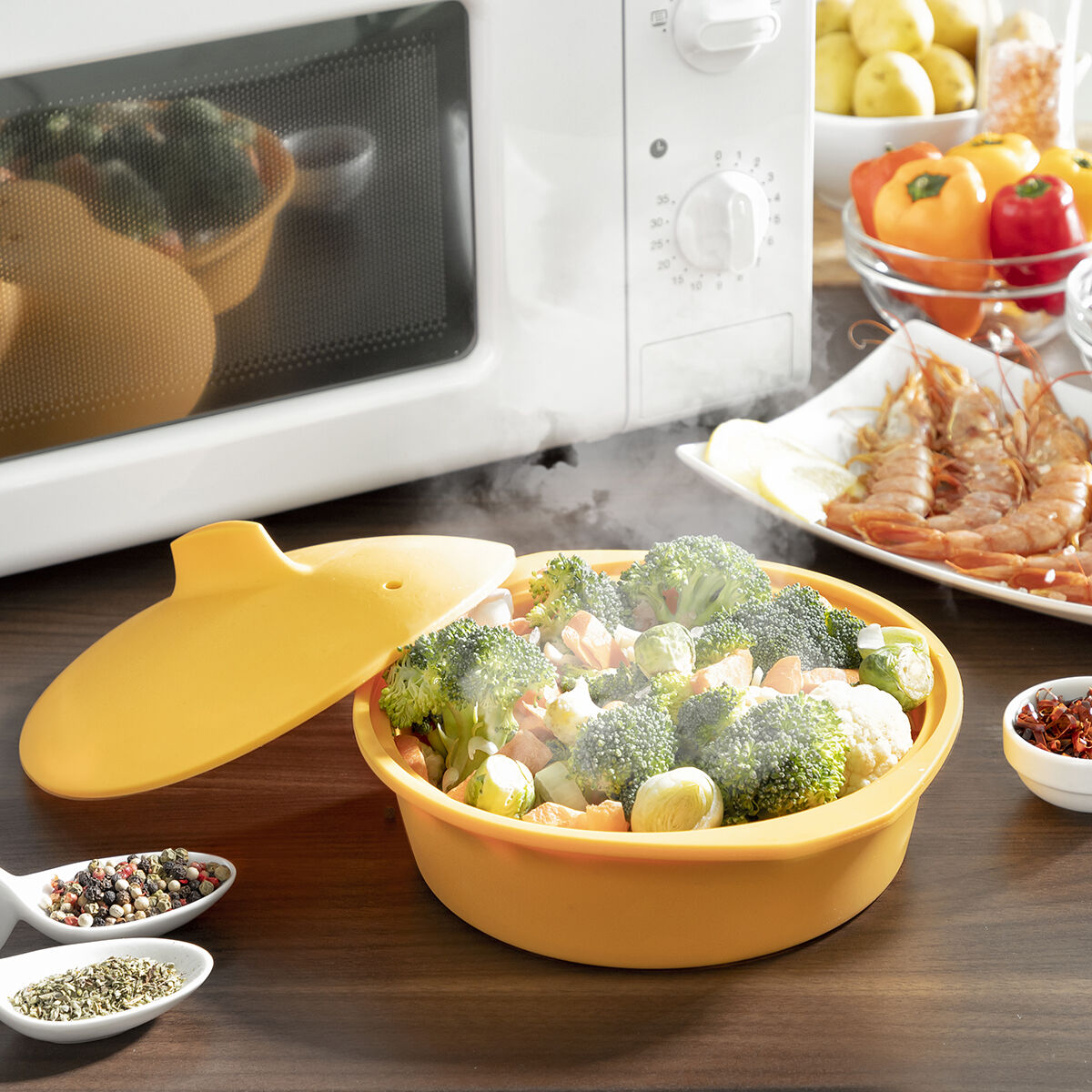 Multifunktionell silikonångare med recept Silicotte InnovaGoods - 9