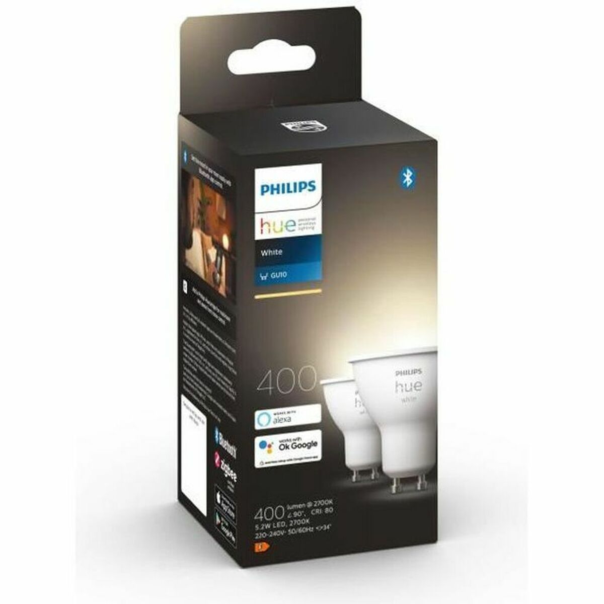 Smart-Lampa Philips Vit F GU10 400 lm (2700k) - 2