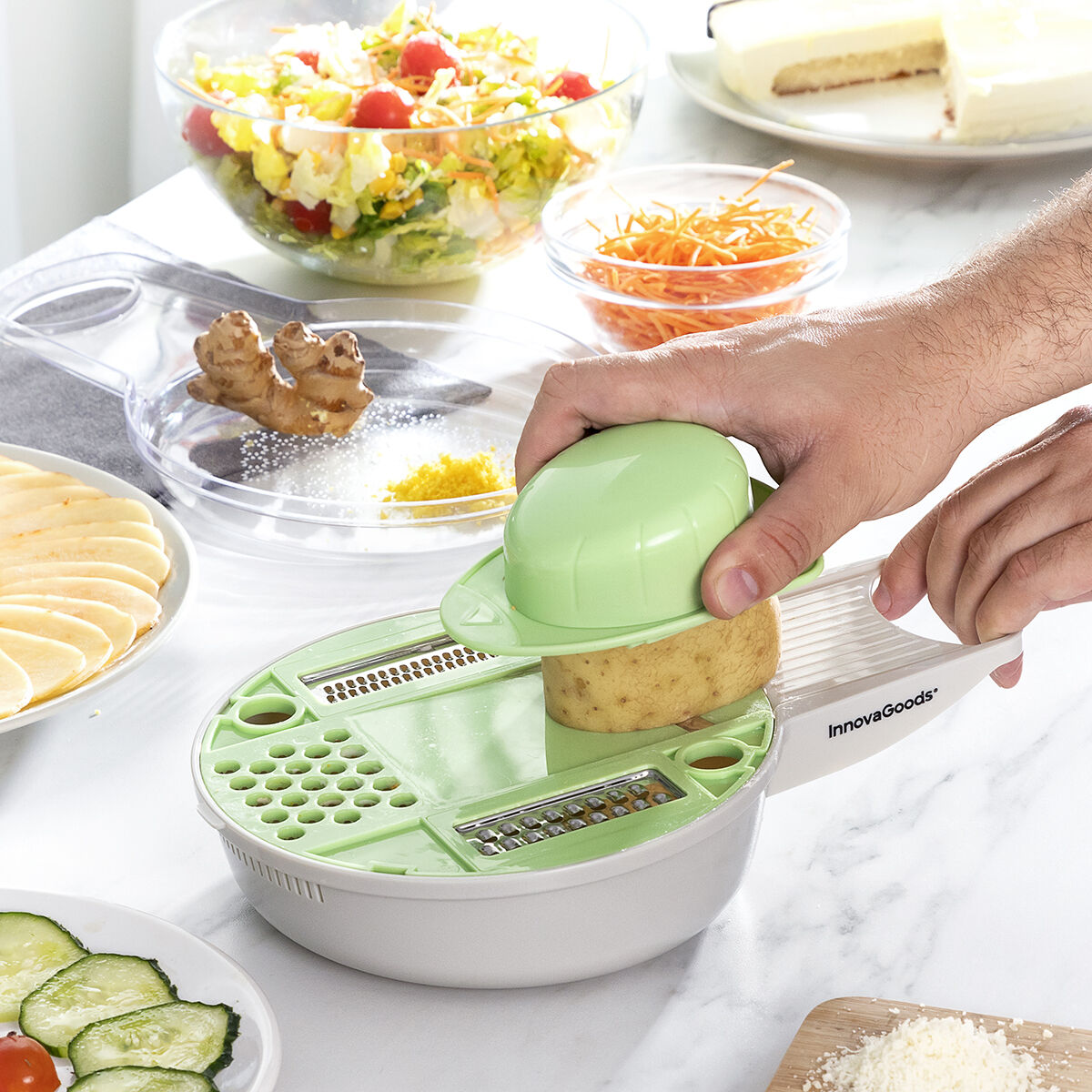 6 i 1 multifunktionshackare med tillbehör och recept Gradder InnovaGoods - 9