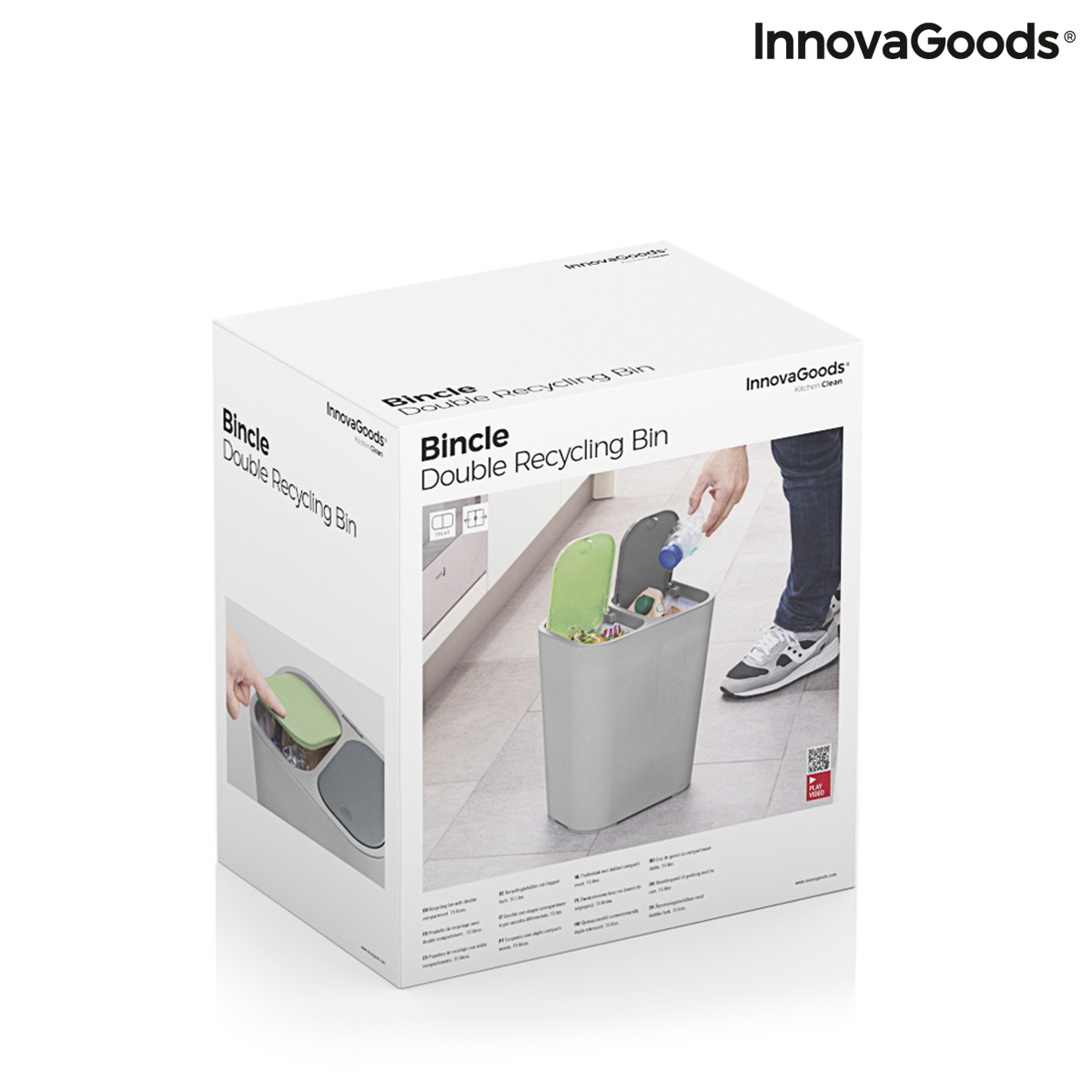 Dubbel papperskorg Bincle InnovaGoods - 3