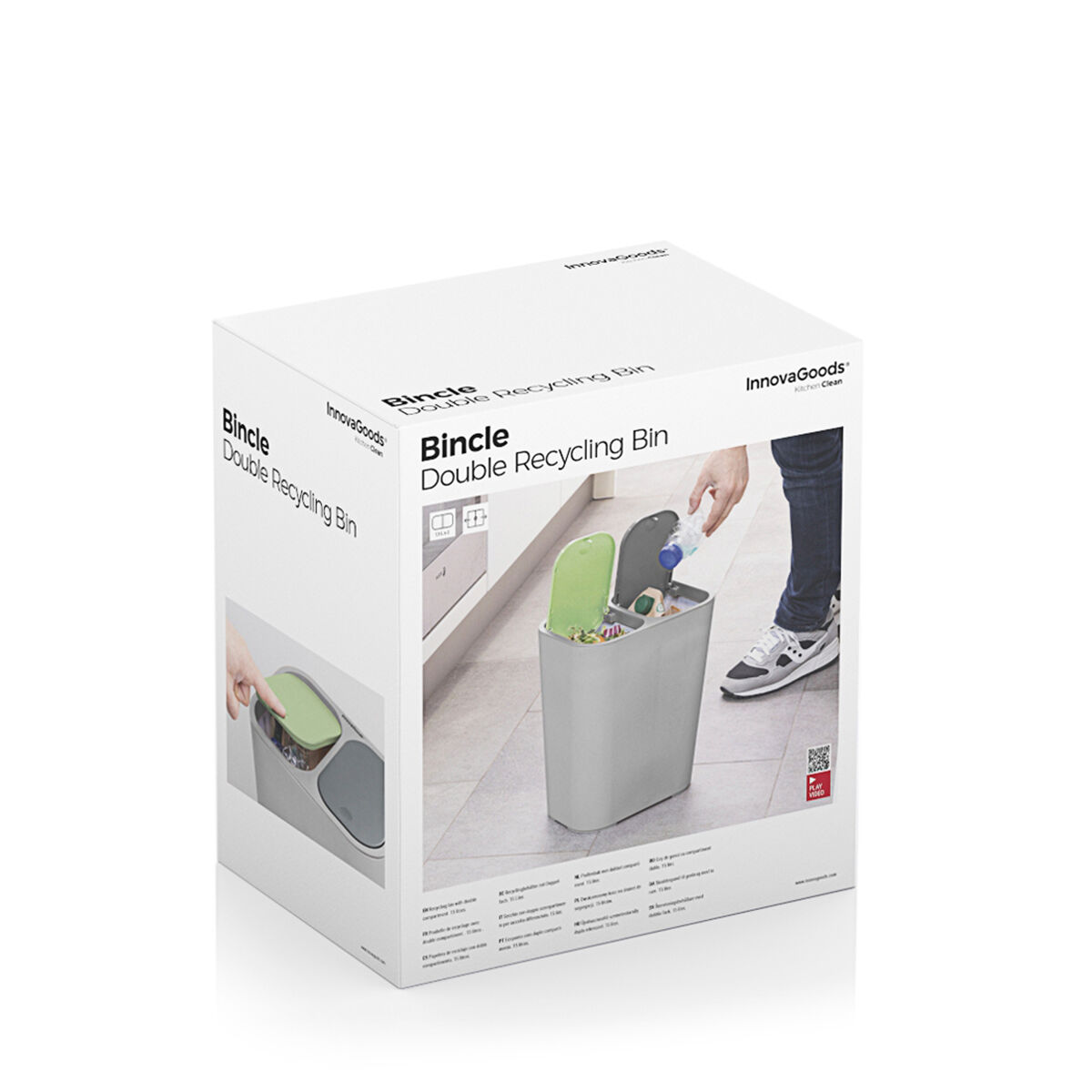 Dubbel papperskorg Bincle InnovaGoods - 12