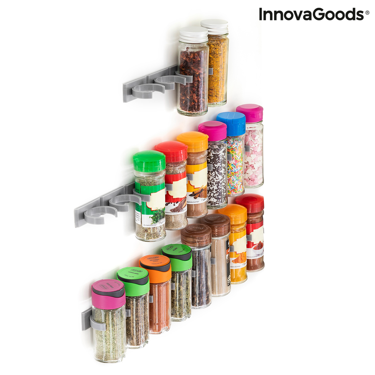 Självhäftande och organiserbar kryddhylla Jarlock x20 InnovaGoods - 5