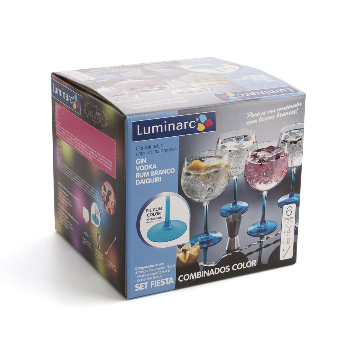 Cocktailset Luminarc Gin Multicolour Glas 6 Delar