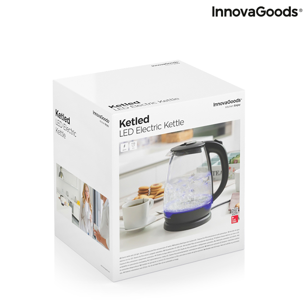Vattenkokare med LED -ljus Ketled InnovaGoods 2200 W - 11
