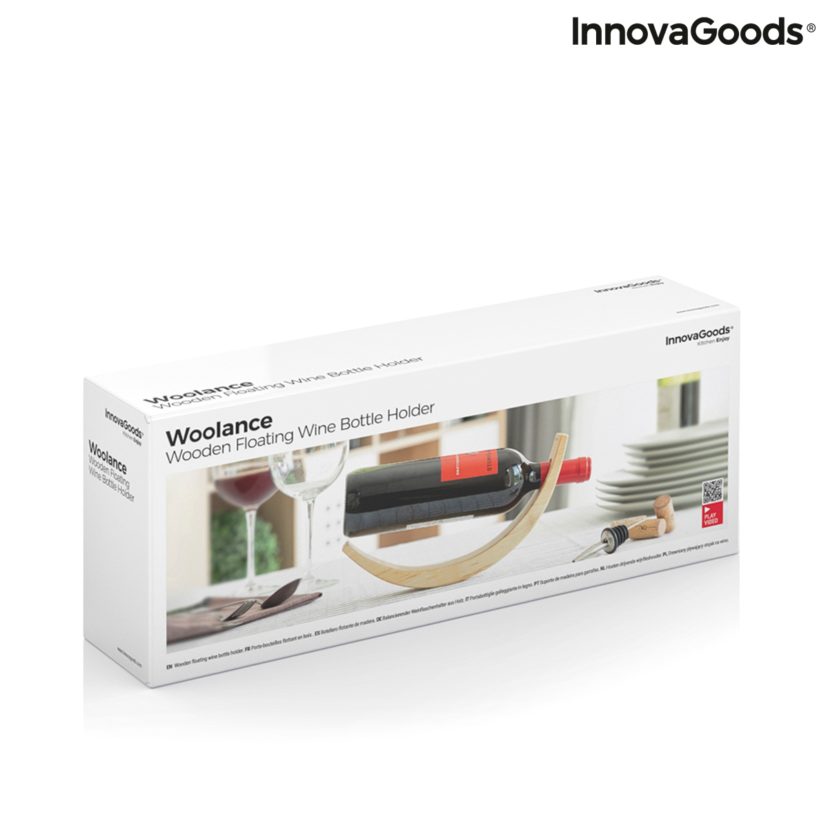 Vinställ i Trä för Svävande Flaskor Woolance InnovaGoods - 10
