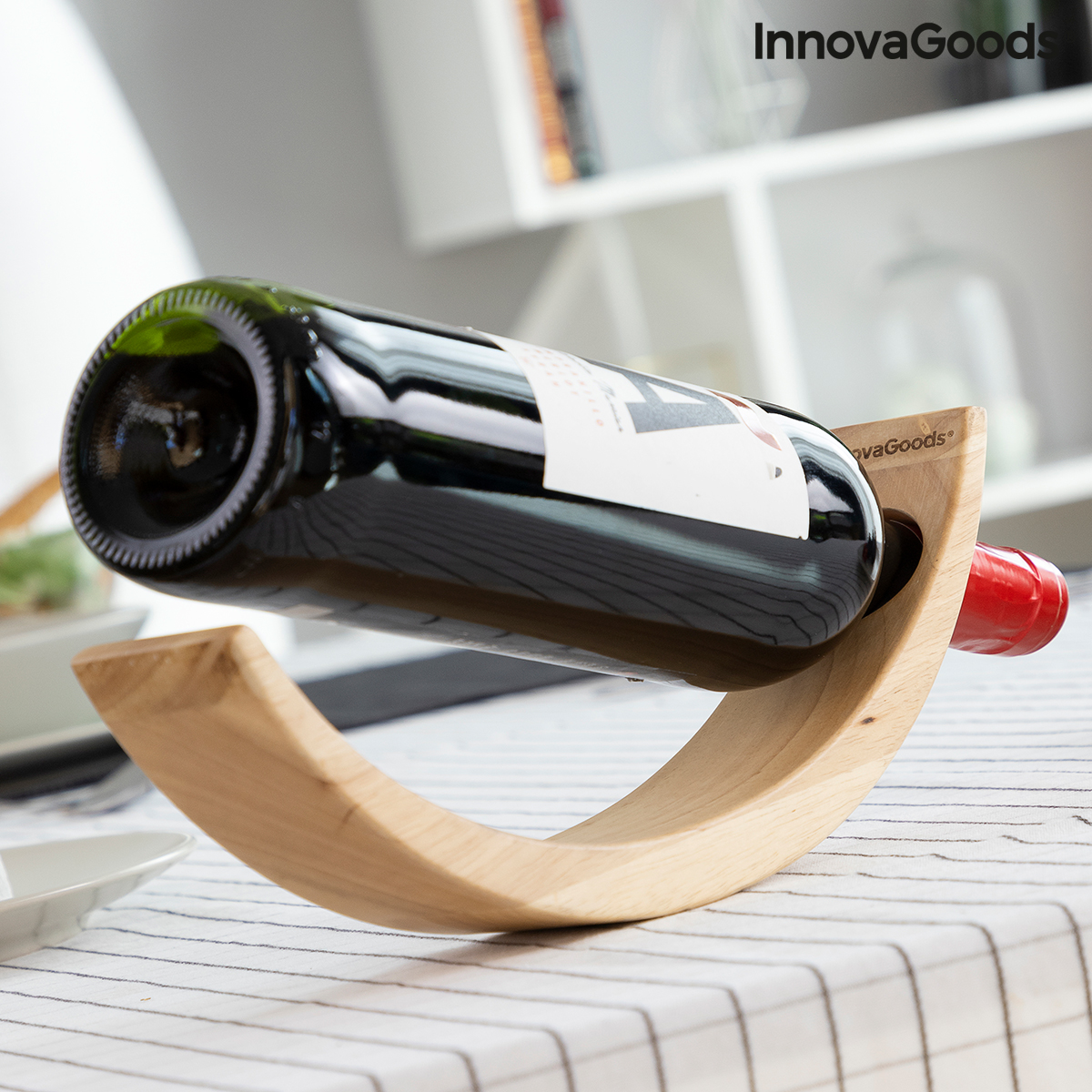 Vinställ i Trä för Svävande Flaskor Woolance InnovaGoods - 16