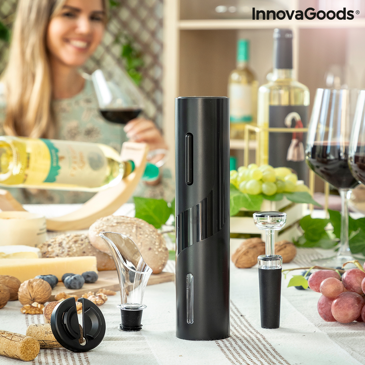 Elektrisk Korkskruv för Vin med Tillbehör Corking InnovaGoods - 9