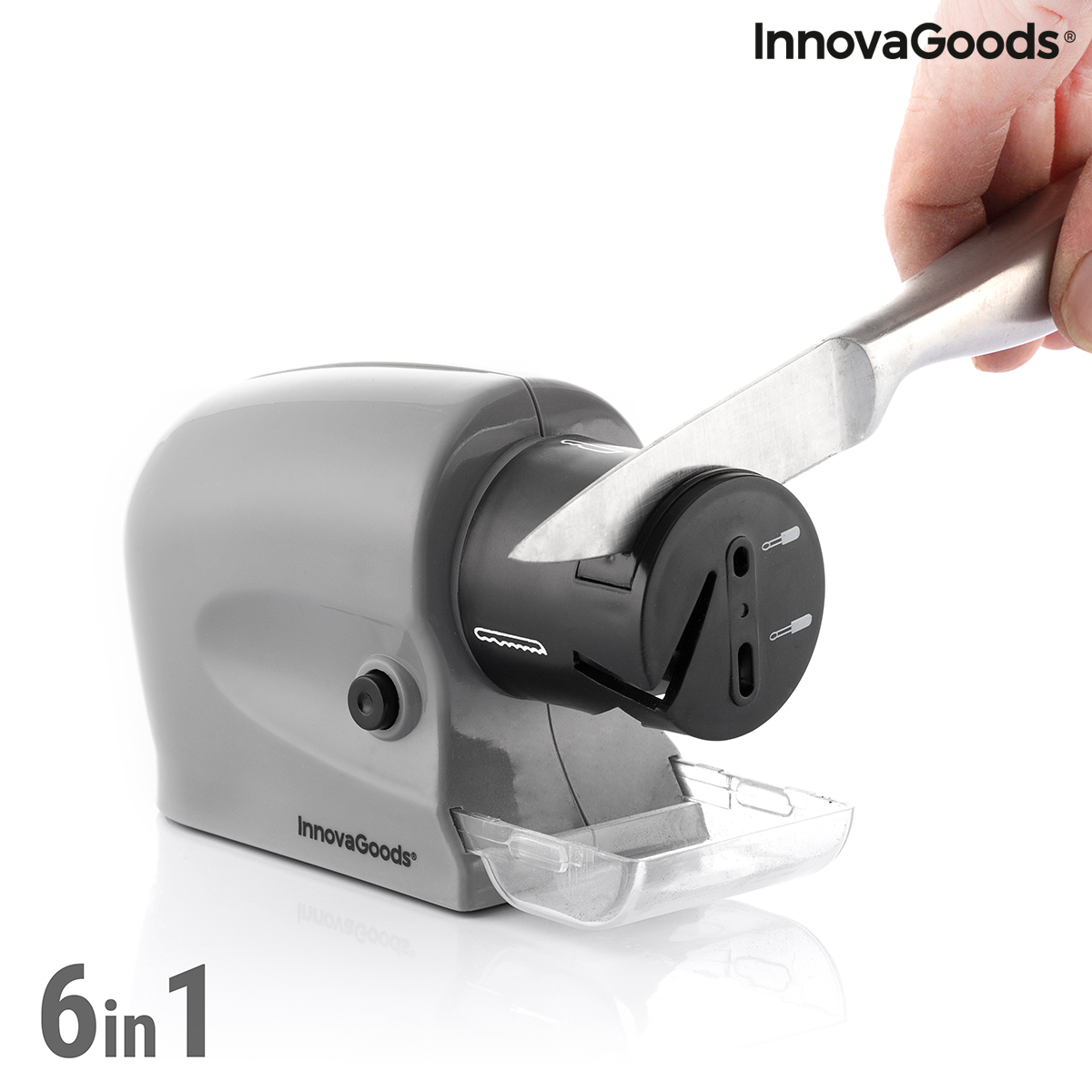 6-i-1 Multifunktionell Elektrisk Knivslipare Esharp InnovaGoods - 6