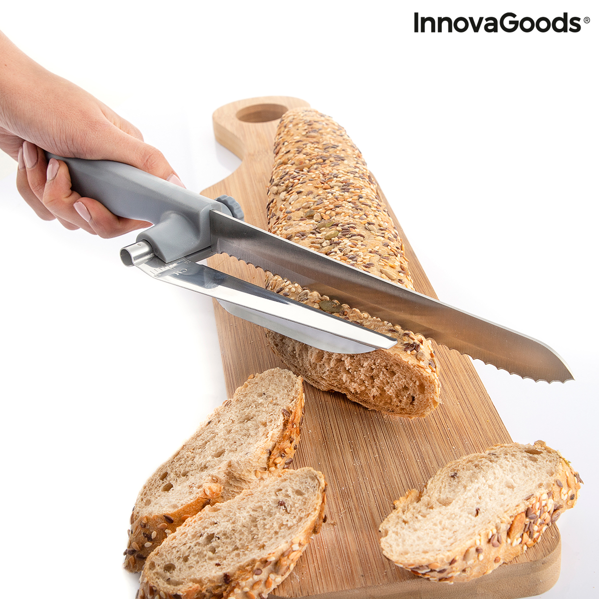 Brödkniv med justerbar skärguide Kutway InnovaGoods - 5